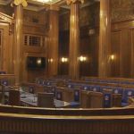 Swansea Council Chamber inside the Grade 1 listed Guildhall