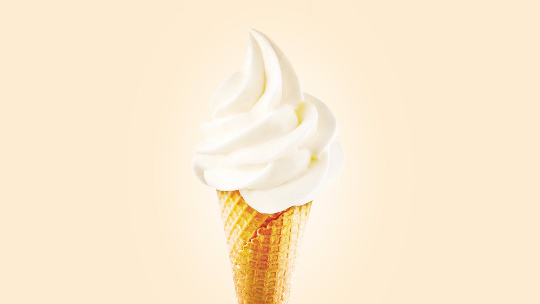 cream ice cream in cone