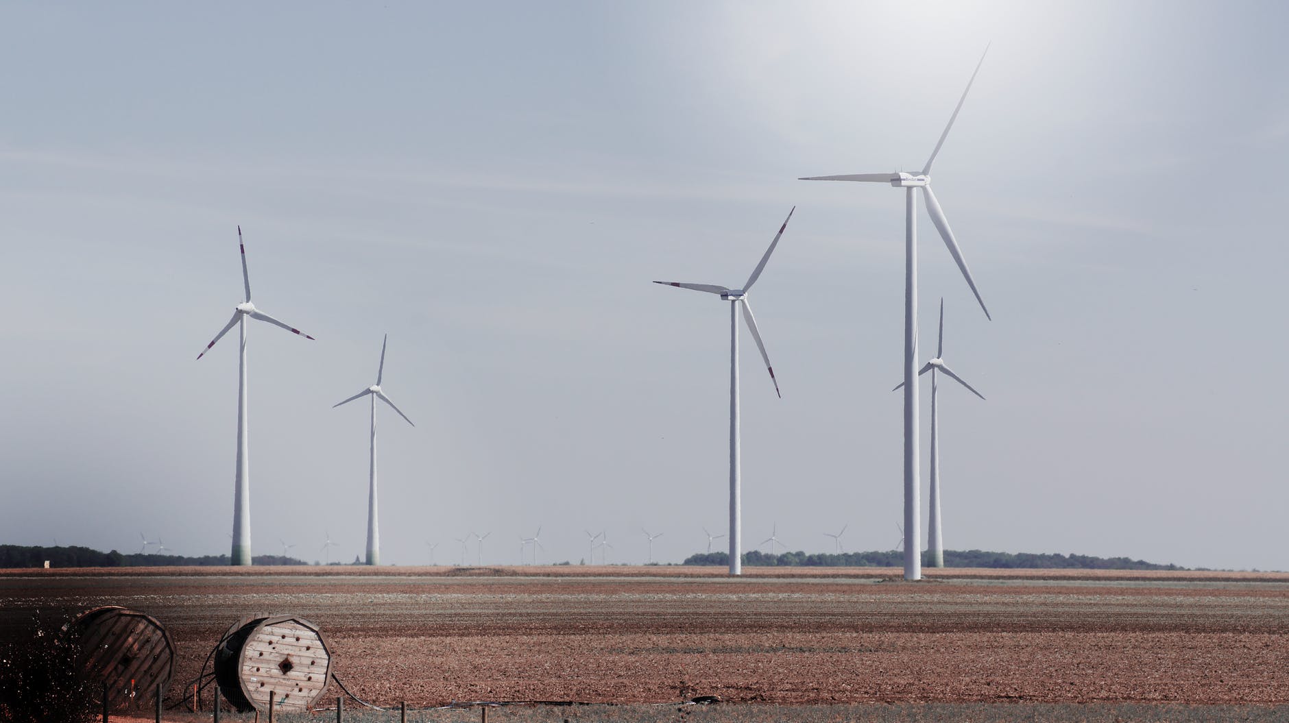 photo of white windmill scenery