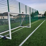 An artificial grass 3G pitch with a football goal