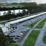 Artist's impression of a battery manufacturing plant proposed for Fabian Way
