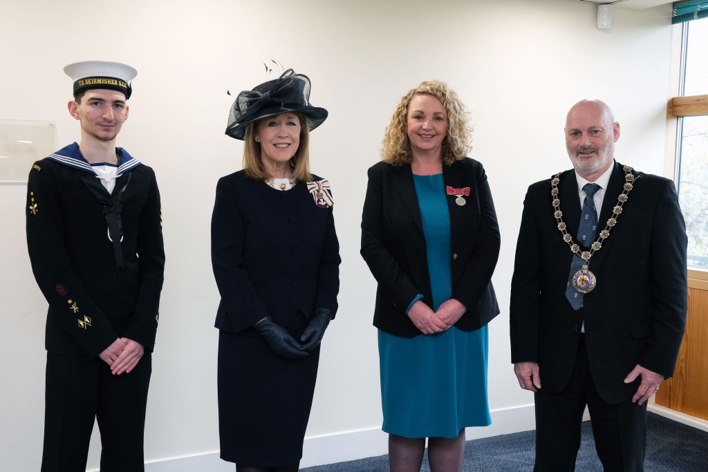 Susan Rees Az Lord Lieutenant presents medals to six Pembrokeshire MBE and BEM ...