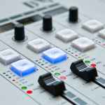white and black music mixer