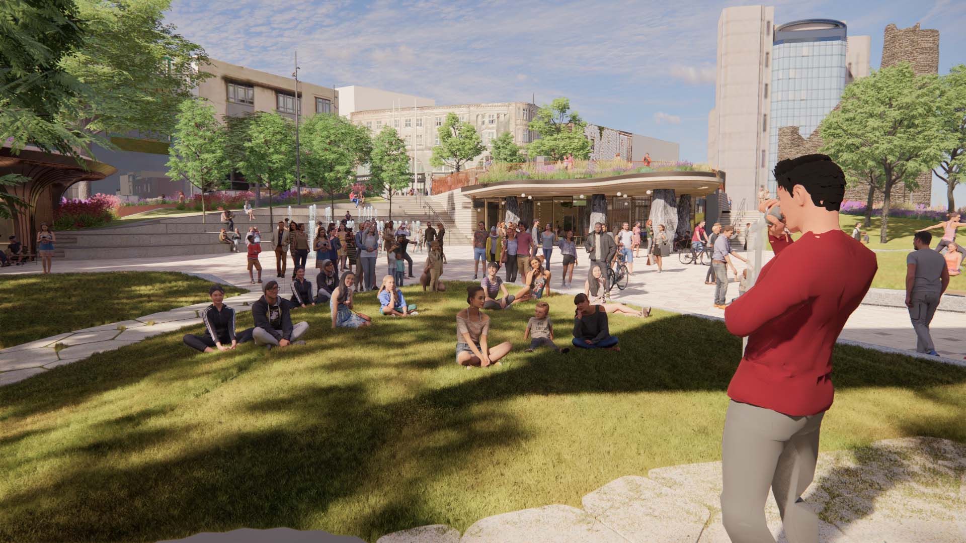 Artist's impression of new Castle Square Gardens