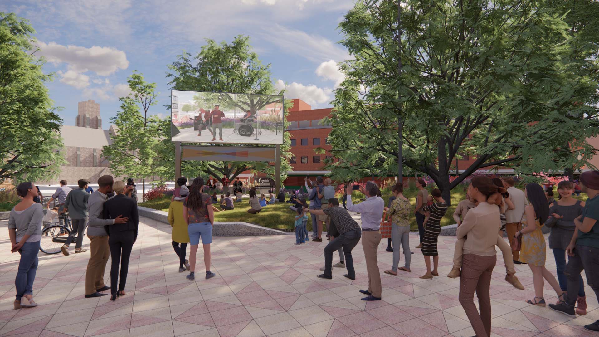 Artist's impression of new Castle Square Gardens