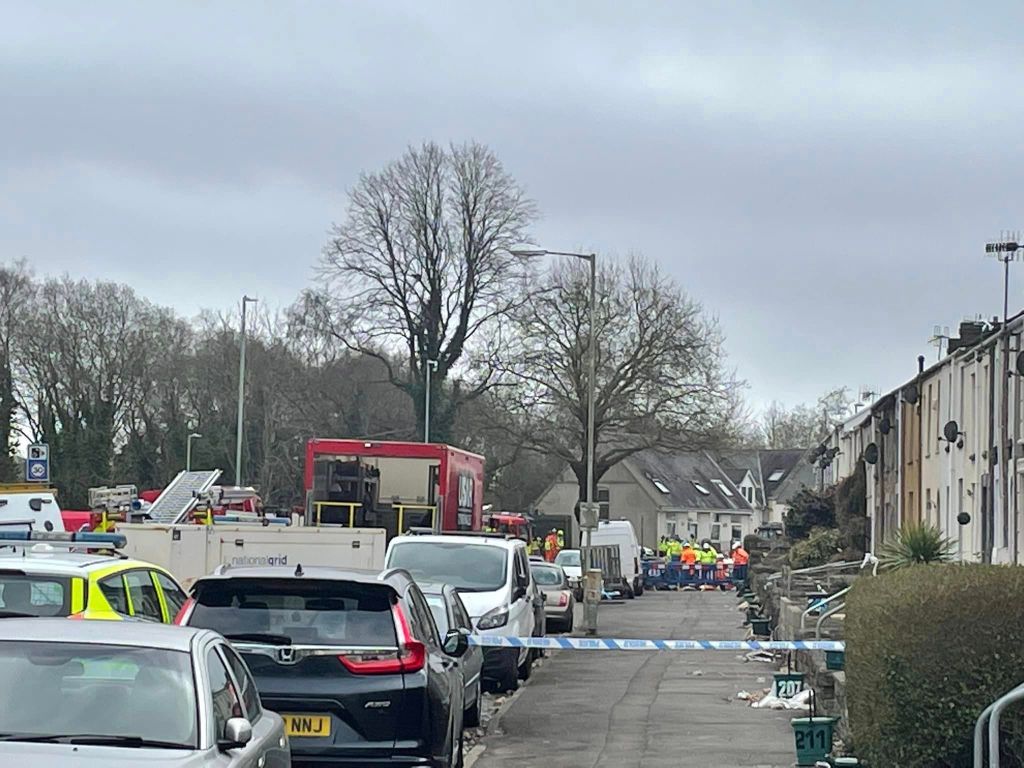 Emergency services at Morriston following the gas explosion