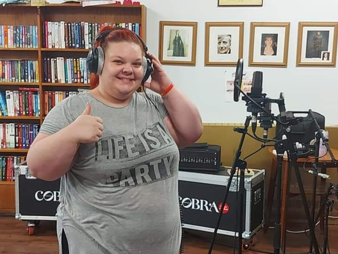 Kirsty Price at Afan Valley Lullaby recording session