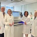 Charles Janczewski, 'Jan', Chair Cardiff & Vale University Health Board; Magda Meissner, Project Lead; Eluned Morgan, Minister for Health and Social Services; Sian Morgan, Project Lead
