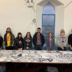 Illustration students at University of Wales Trinity Saint David’s (UWTSD) Swansea College of Art collaborated with Oasis, a centre for refugees and asylum seekers in Cardiff, to create striking artistic murals.
