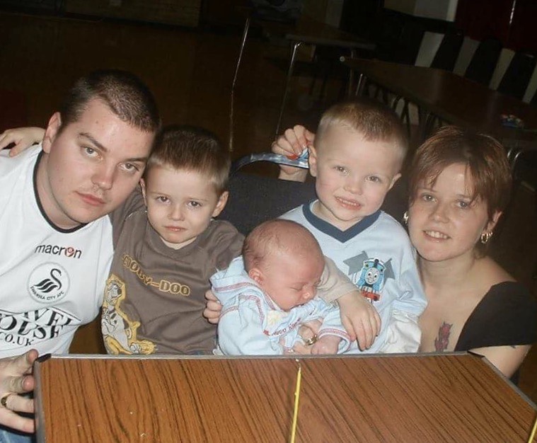 Dean with Wendy their children