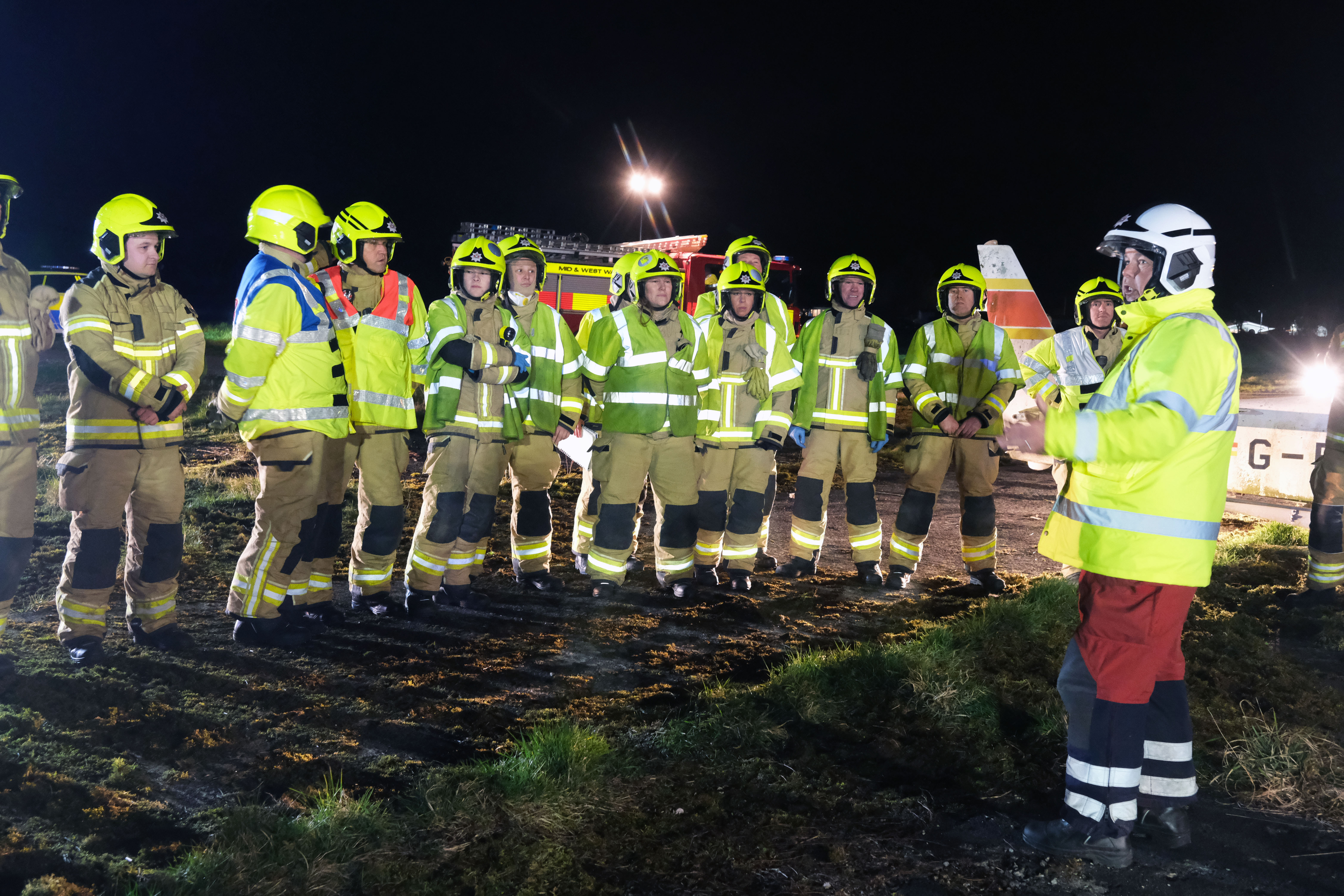 A realistic exercise has tested the emergency response to a major incident at Haverfordwest Airport.