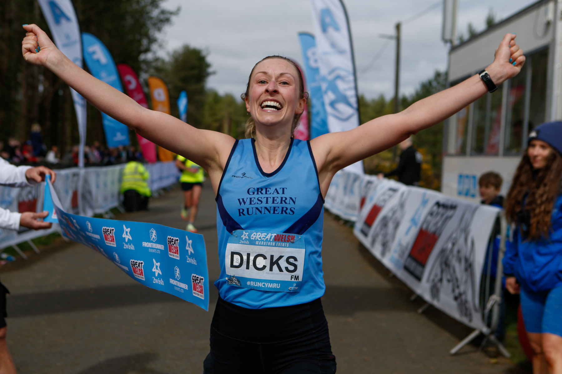 Kelly Dicks, Female Winner of the 2wish Great Welsh Marathon