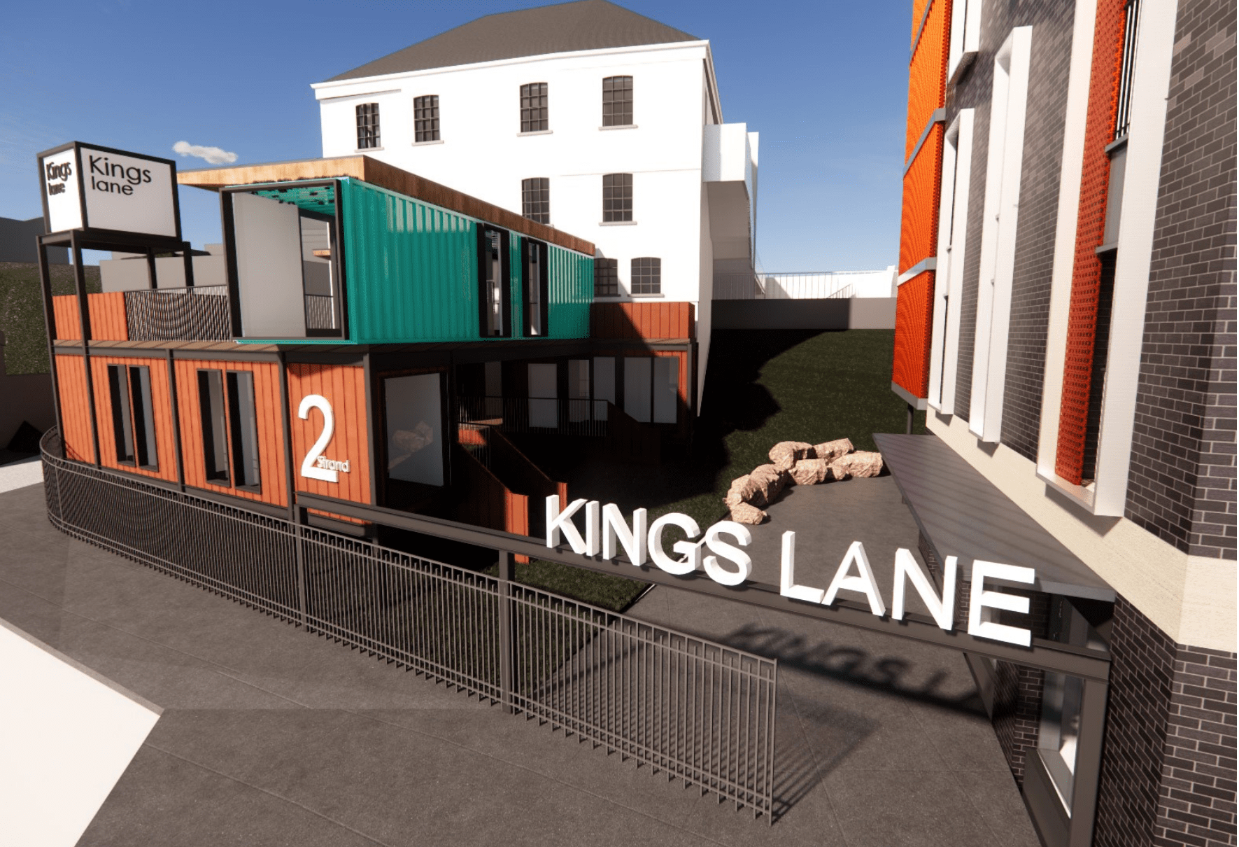 Artist's impression of the Urban Corner Scheme for Kings Lane
