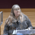 Julie James at the Senedd