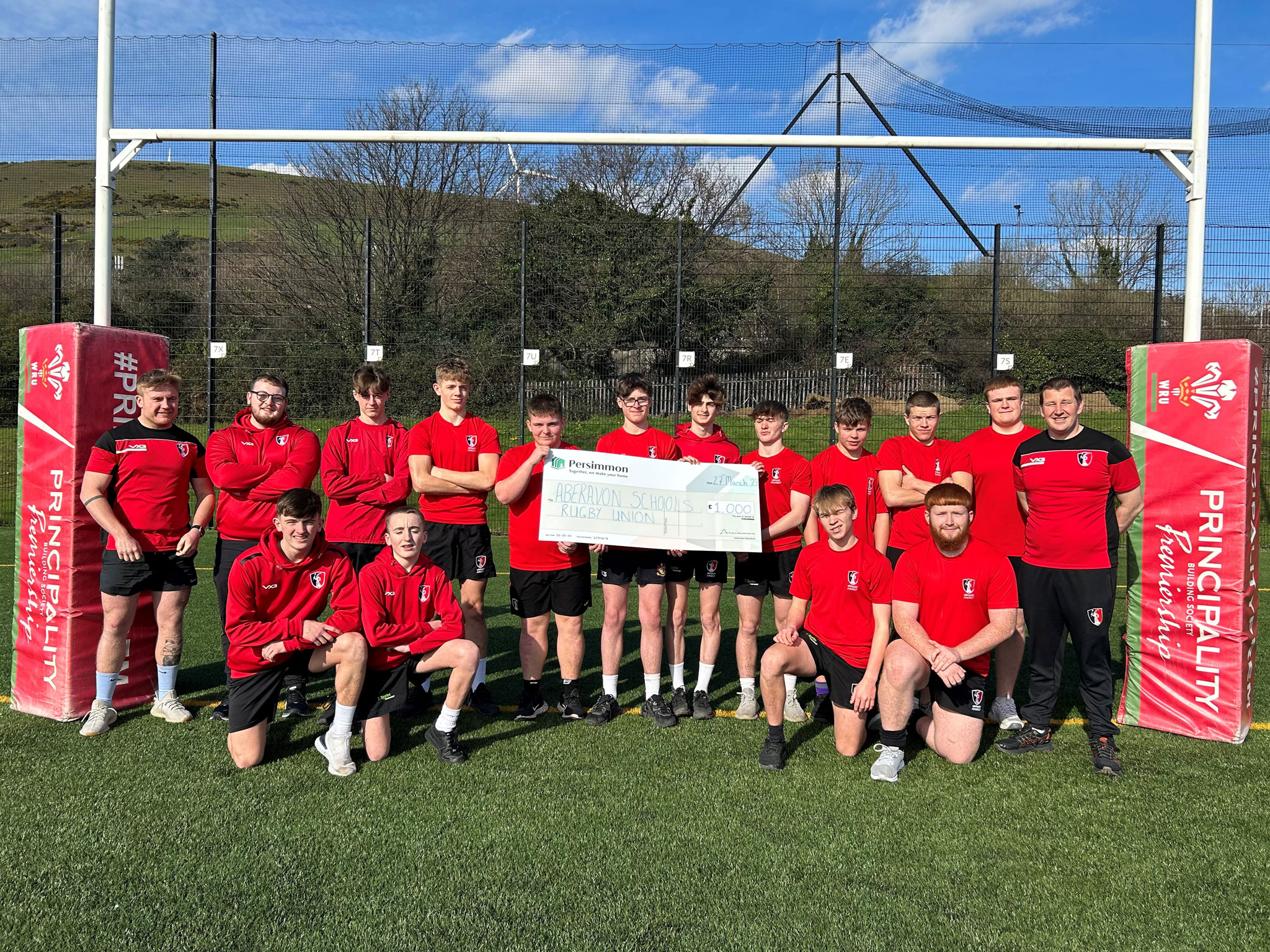 Aberavon Schools Rugby has received £1000 from house-builder Persimmon Homes.