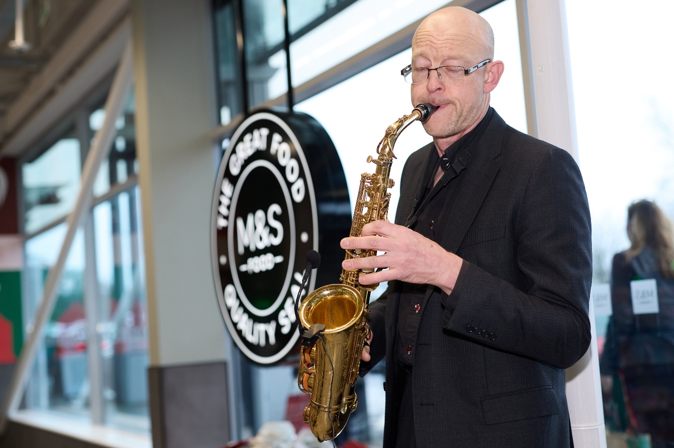 To keep the celebrations and excitement going, saxophonist, Darren, performed for customers throughout the day.