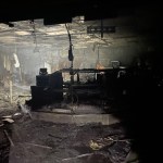 Damage caused by deliberate fire-setting at Baglan Bay Power Station