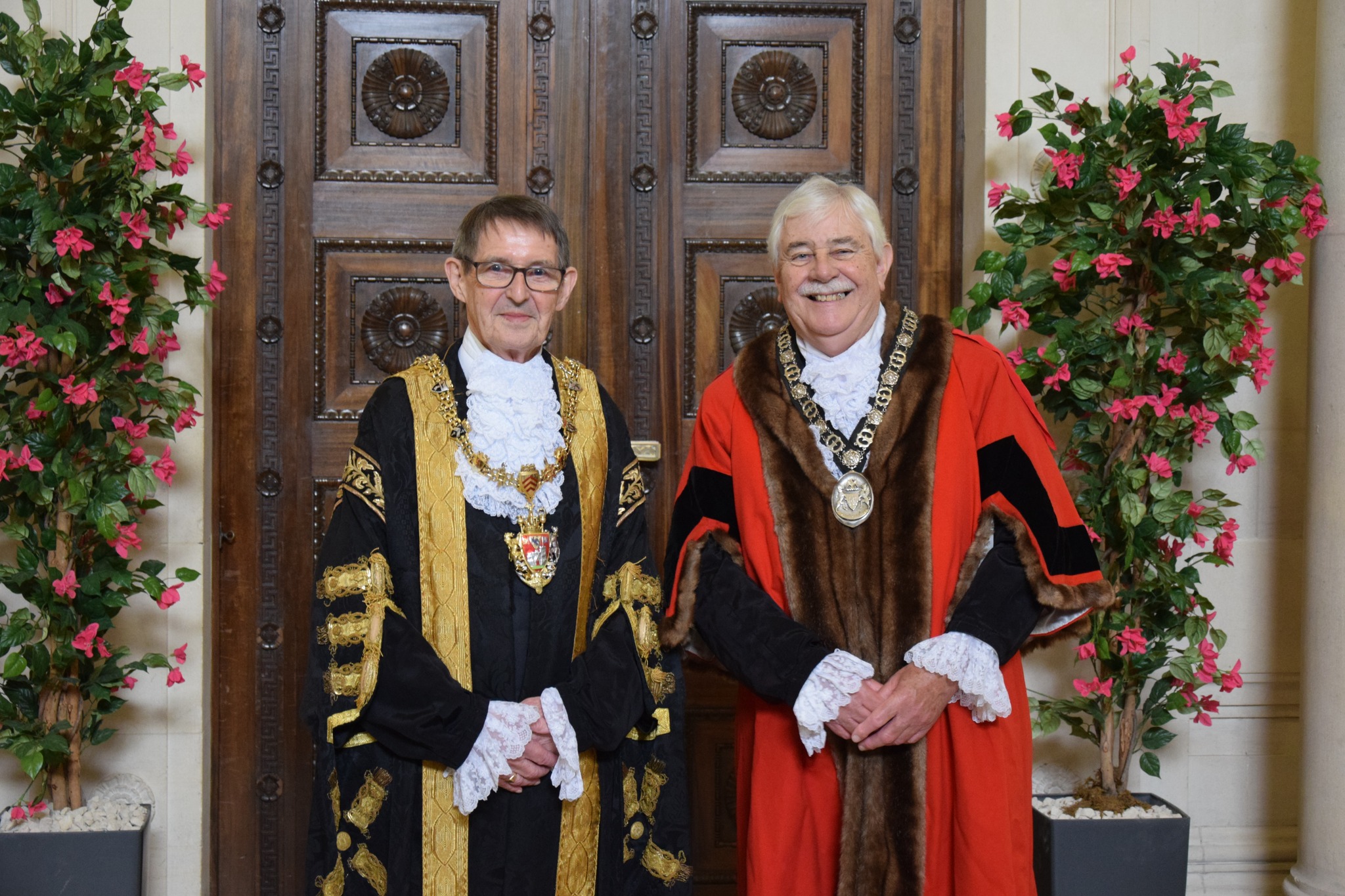 Lord Mayor of Swansea, Cllr Graham Thomas and Deputy Lord Mayor of Swansea, Cllr Paxton Hood-Williams