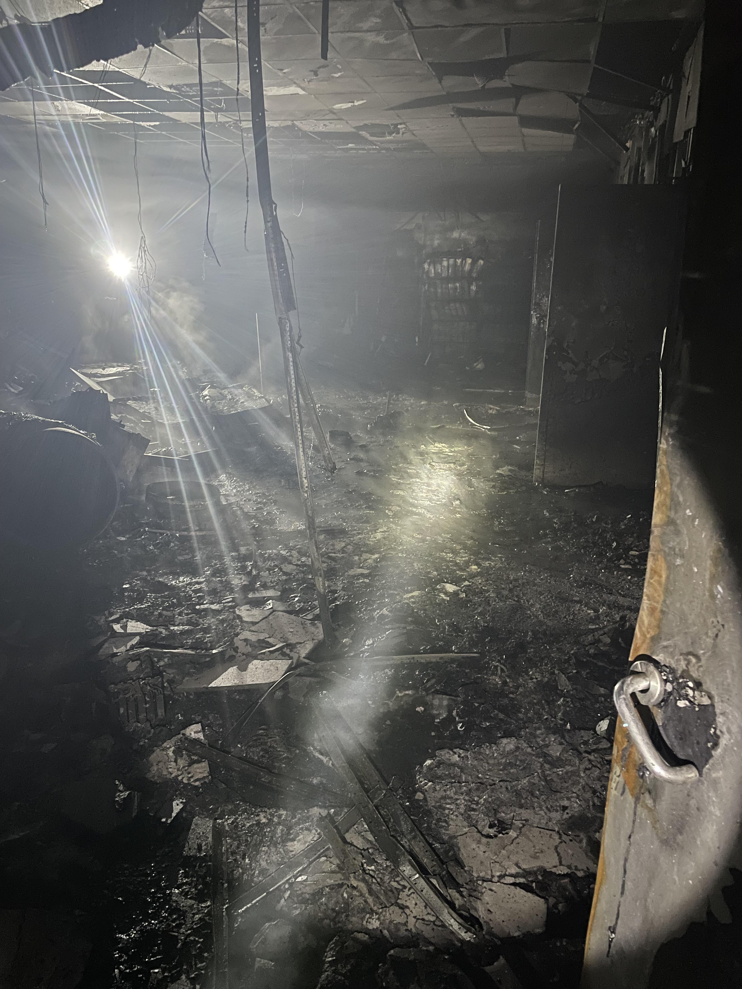 Damage caused by deliberate fire-setting at Baglan Bay Power Station