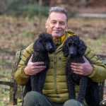 Chris Packham with dogs Sid and Nancy
