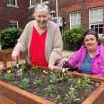 Patients Julie Date and Helen Rees have been helping maintain the garden.