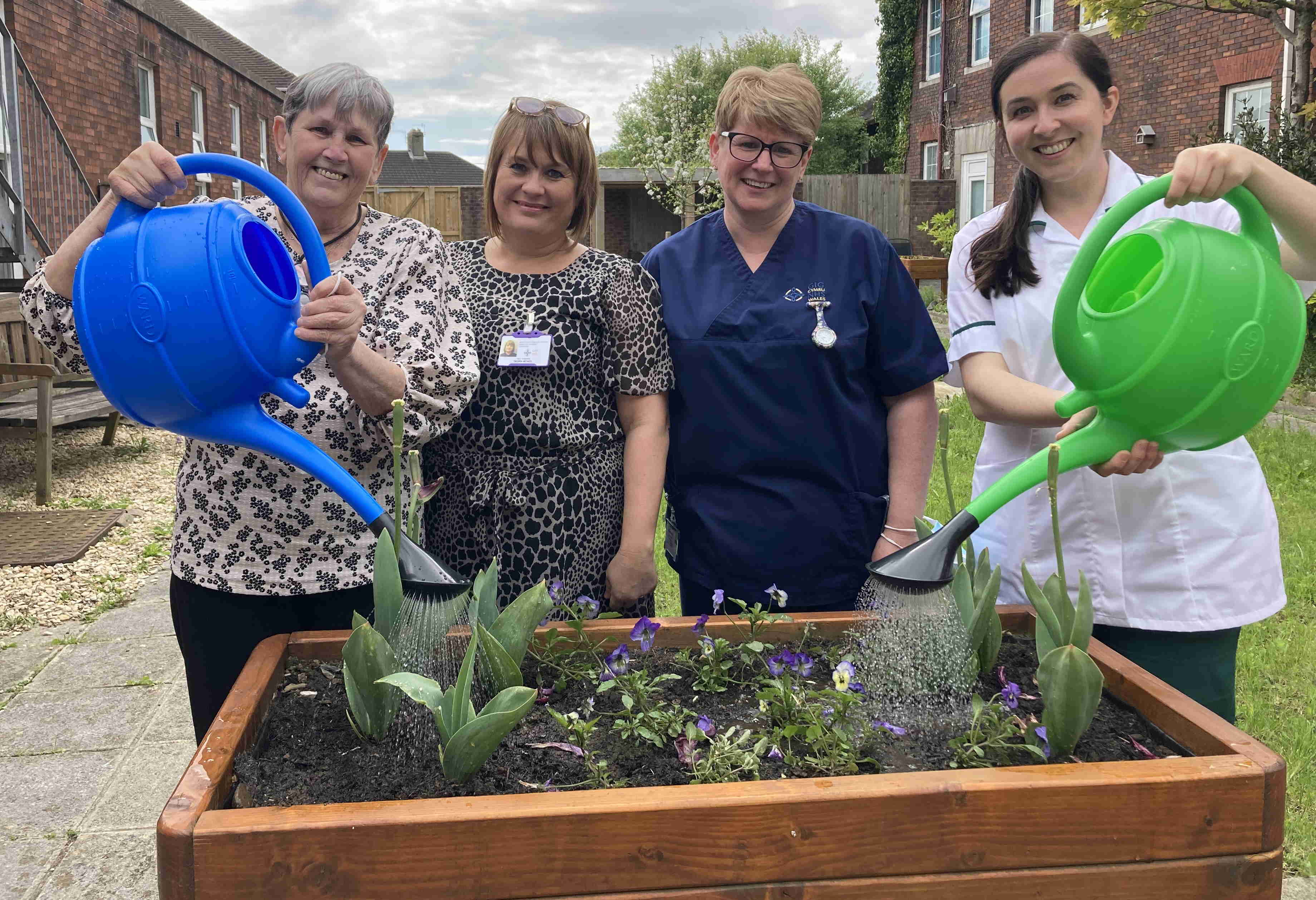 Christine Pettifer, site manager; Debra McNeil, hospital matron; Gillian Dunn, Unit Manager, and occupational therapist Laura Button-Jones.