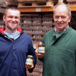 Honey Brothers co-founder, Dmytro Kushnir (left) with Wainwright’s Bee Farm director, David Wainwright.