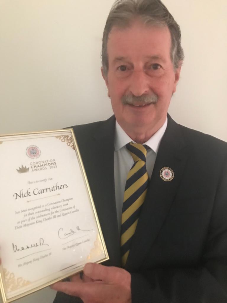 Nick Carruthers, from Port Talbot, has been selected as one of the Royal Voluntary Service Coronation Champions.