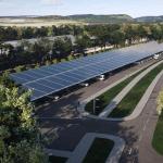 Artist's impression of what the proposed renewable energy hub on Fabian Way Park and Ride site will look like.