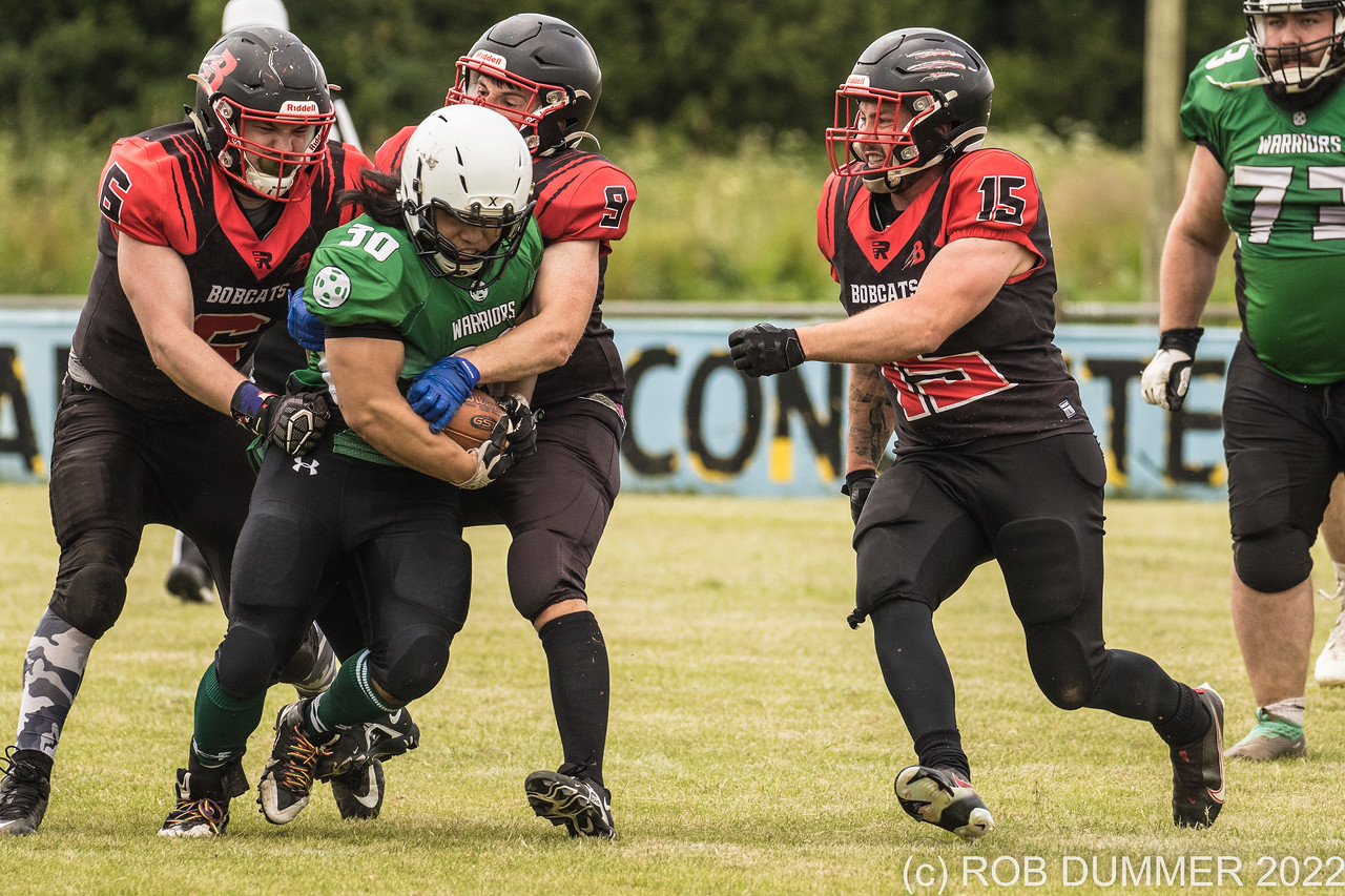 James also plays American football for South Wales Warriors