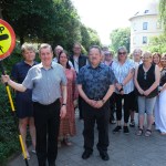 School crossing patrol officers Anthony Carr, Rachel Russell, Phil Lewtus, Hannah Grant, Melanie Wortlehock, Amanda Miller, Lindsey Elliott-James, Caroline Scourfield, Alec Murray and Paul White. Also pictured are Darren Thomas and staff from the Council’s road safety team; Sally Jones, Helen Luff, Sophie Lewis and Steve Benger. (Image: Pembrokeshire Council)