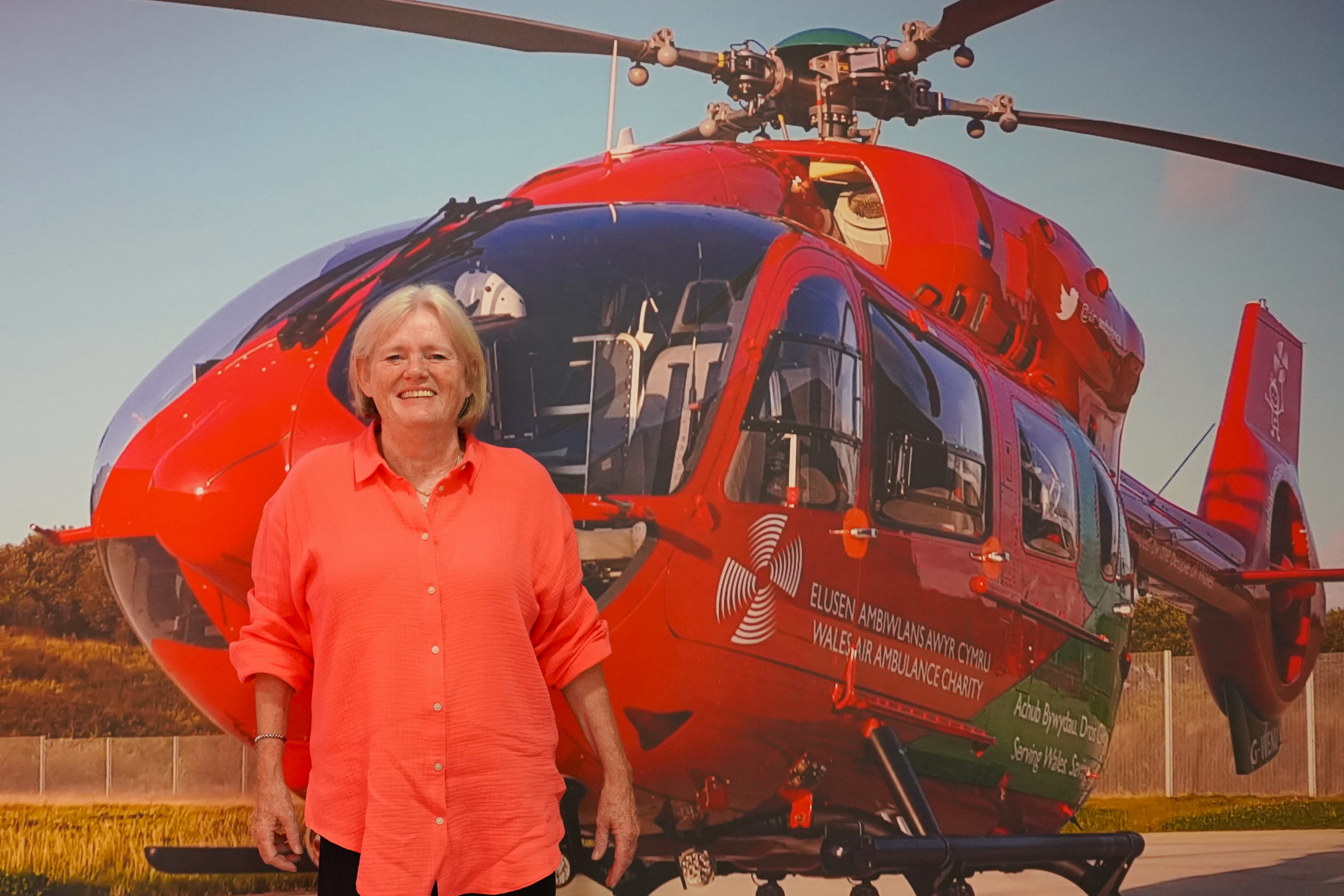 Lynne Press from Townhill volunteers for Wales Air Ambulance