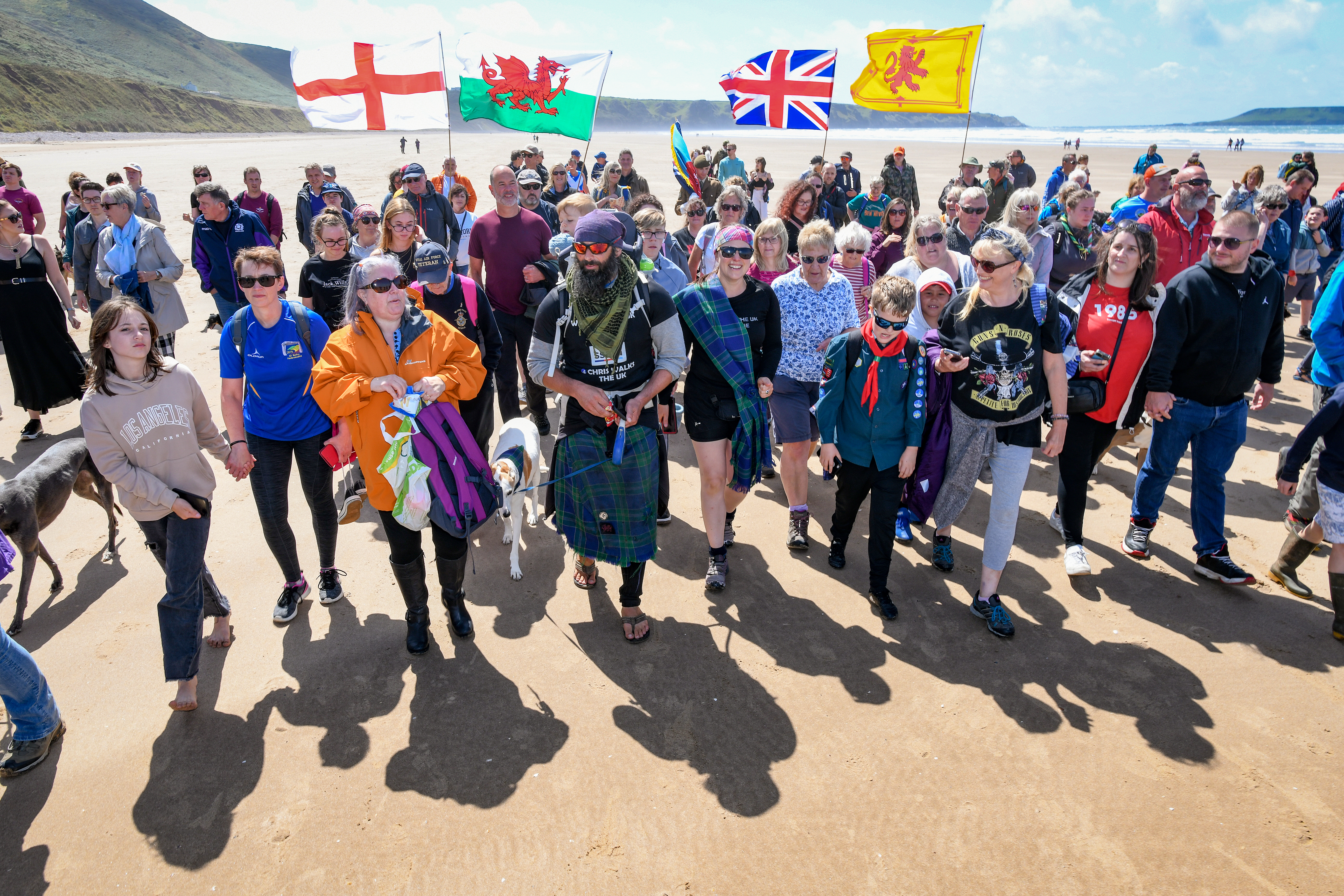 On Saturday Chris completed his walk where he started, at Llangennith Beach, where he was greeted by supporters, local dignitaries and SSAFA CEO, Sir Andrew Gregory.