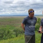 Gower farmer Dan Pritchard (left) with vet Ifan Lloyd