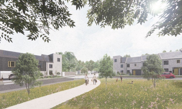 Artist's impression of the new council houses on Brokesby Road in Bonymaen (Image: Swansea Council)