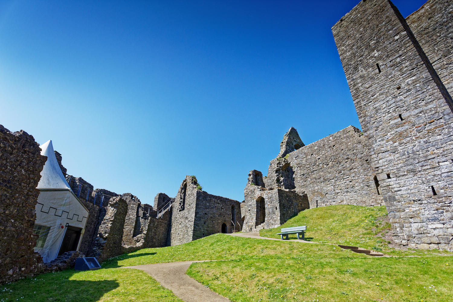 Inside Oystermouth Castle