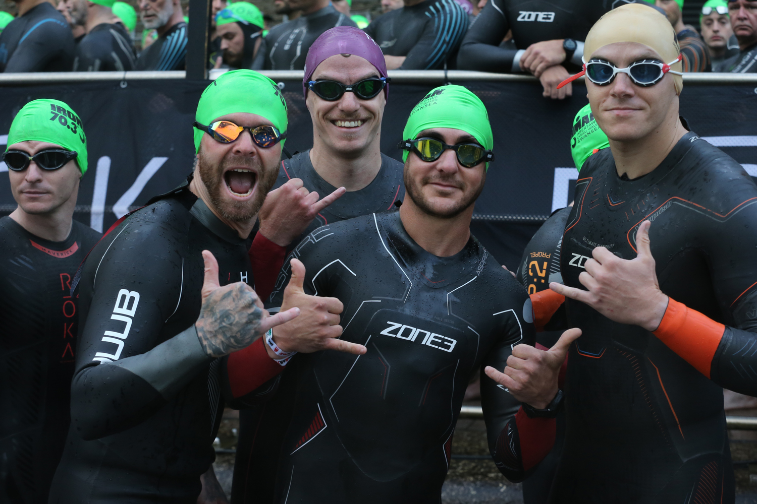 The start of the IRONMAN swim