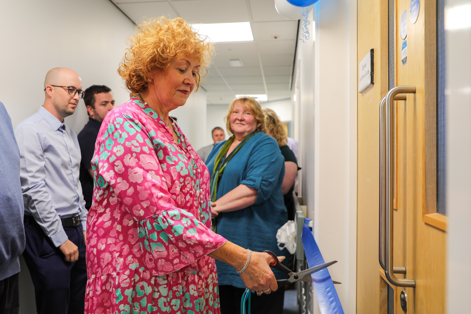 Councillor Jo Hale, Cabinet Member for Adult Social Services and Health, opening the new Digital Solutions Suite