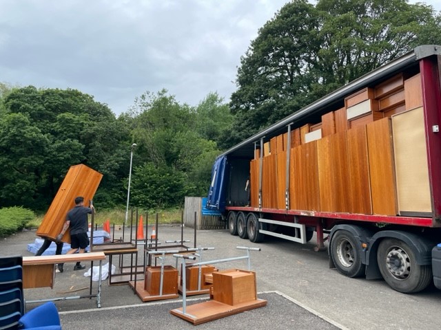 Some of the 6,000 items of furniture that have been cleared and recycled.