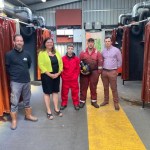 Jake Neal (Senior Instructor), Sioned Williams MS, JES Apprentices Kai Bowditch and Carter Roberts and JES Senior Project Manager Dafydd Johnson.