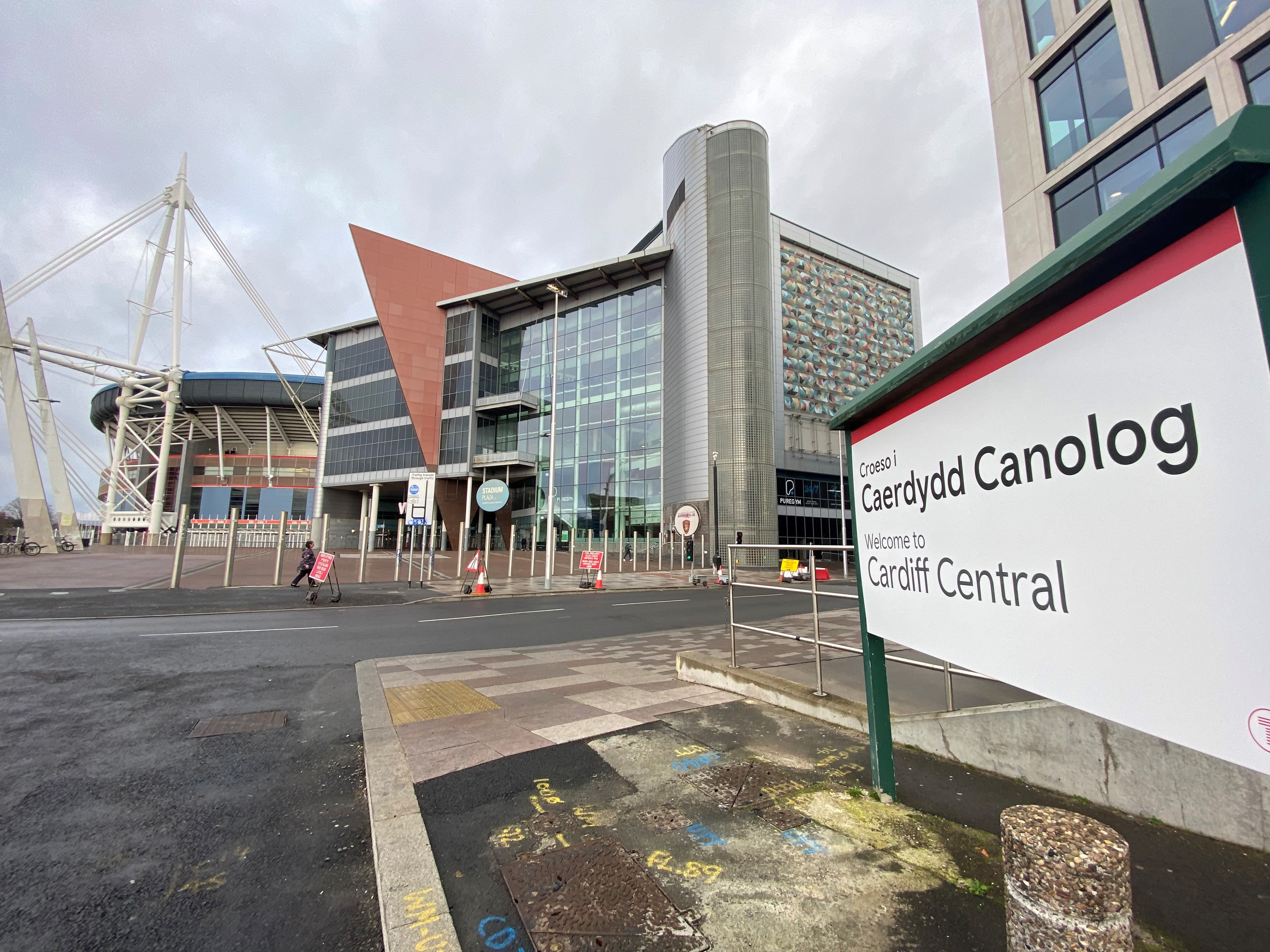 Principality Stadium and Cardiff Central Station