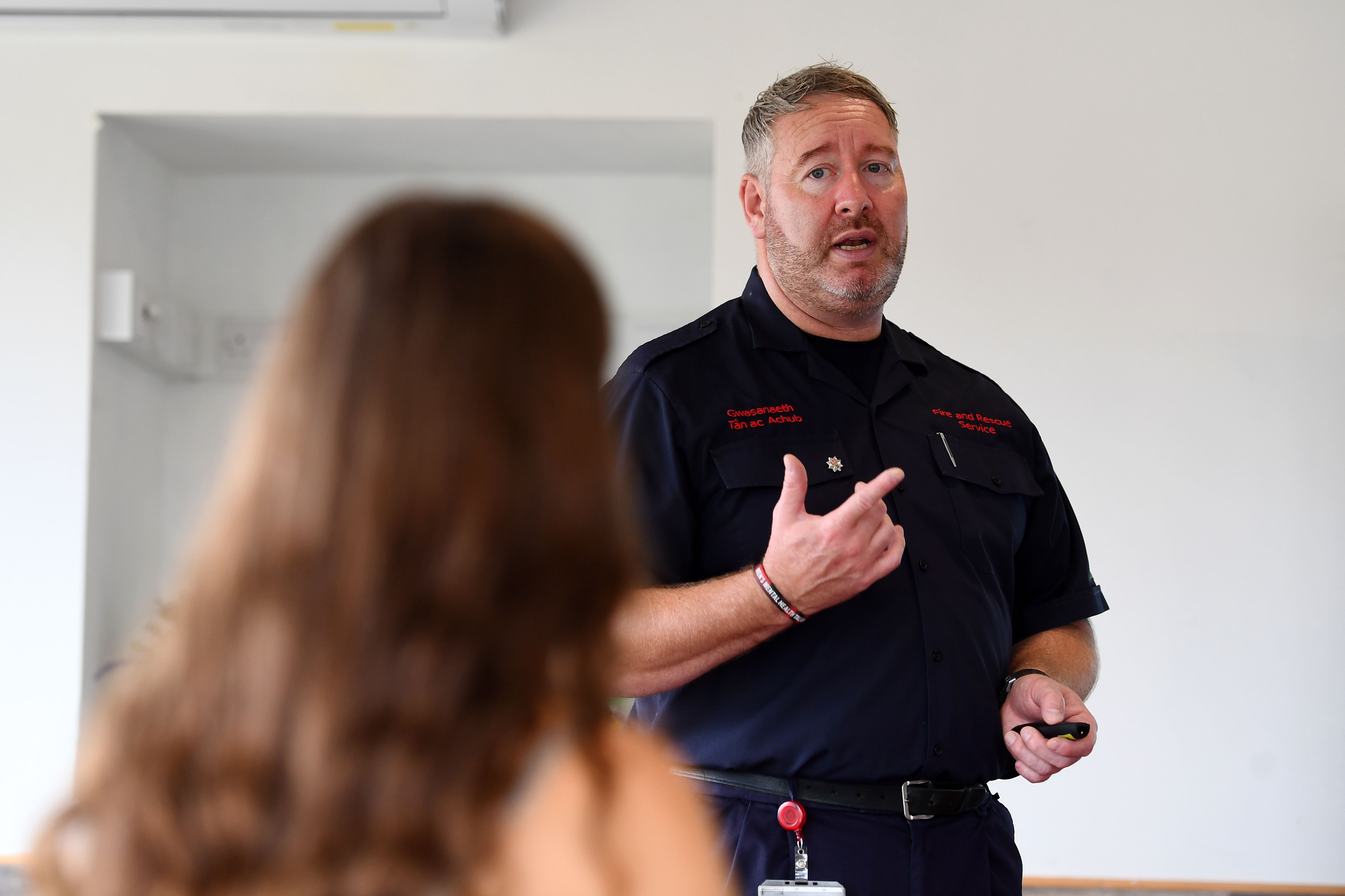 Fire and Rescue Officer presenting at 20mph educational course