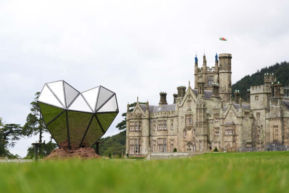 Towering steel structure at Margam Country Park marks 'Dramatic Heart of Wales'