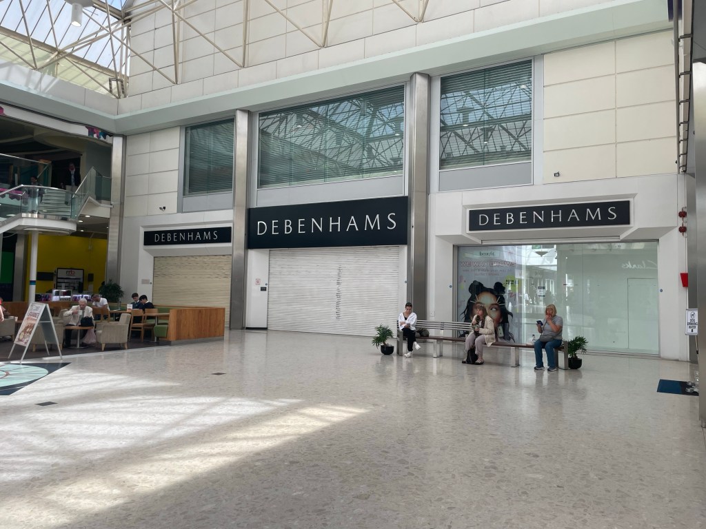 Former Debenhams in Swansea’s Quadrant Shopping Centre