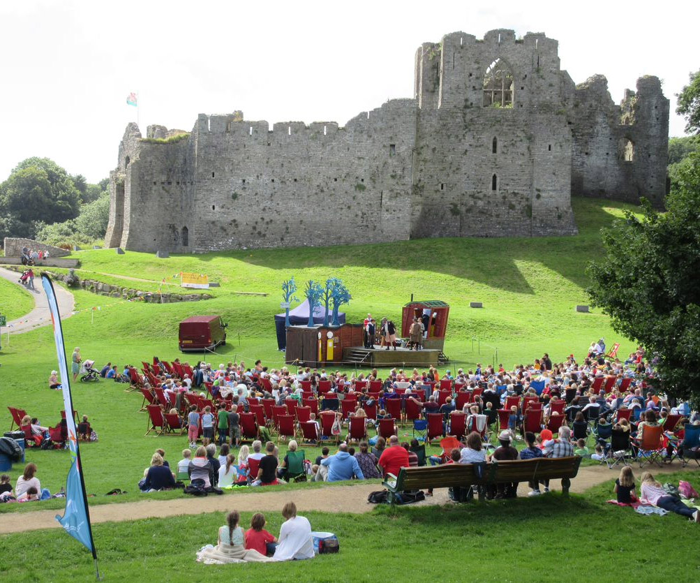 Outdoor theatre at Oystermouth Castle