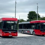 Transport for Wales' electric buses on the T1 route between Carmarthen and Aberystwyth