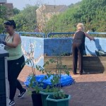Amazon workers helping spruce up Hafod Primary School's outdoor space