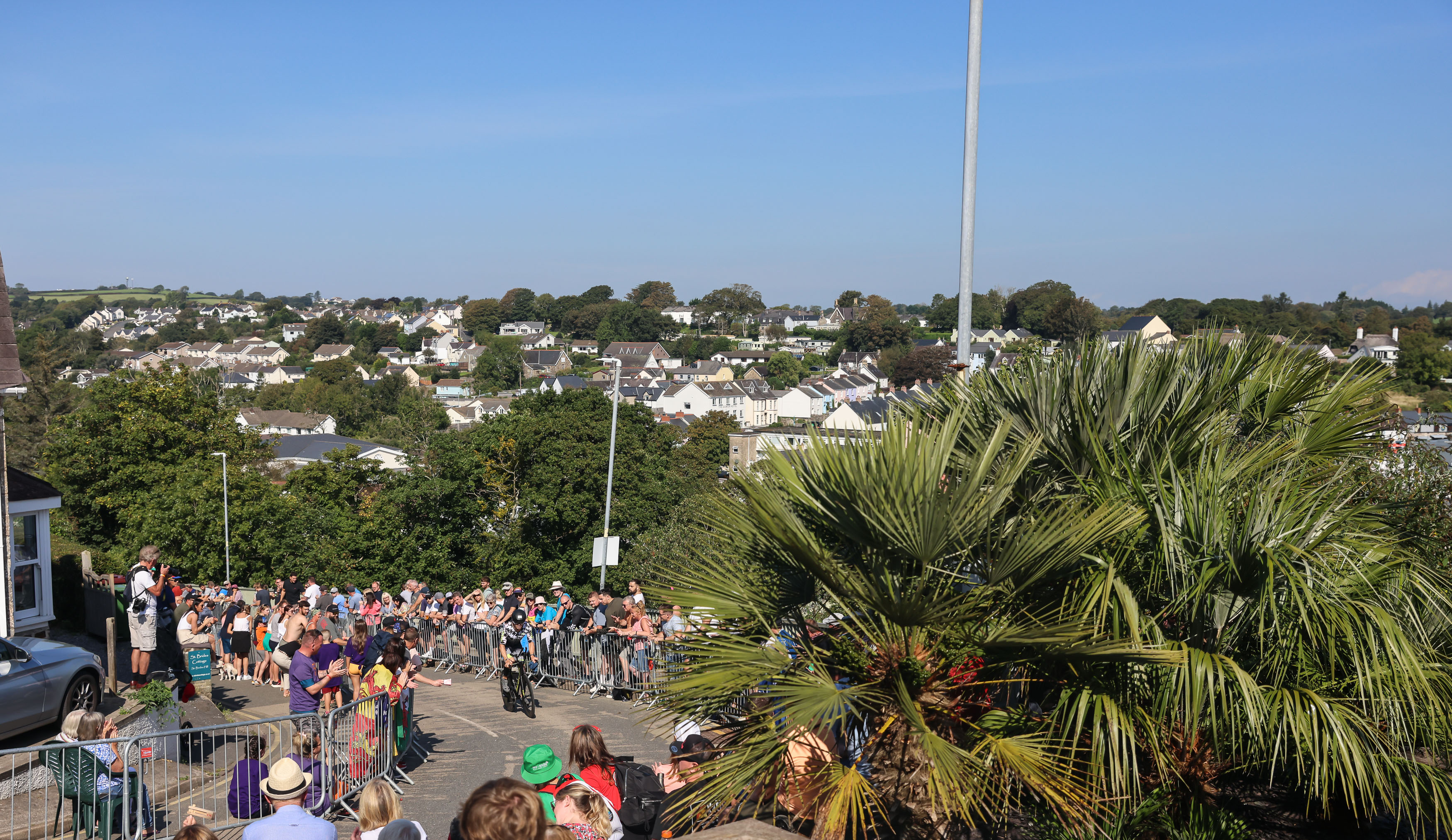 Cycling up Tenby's hills