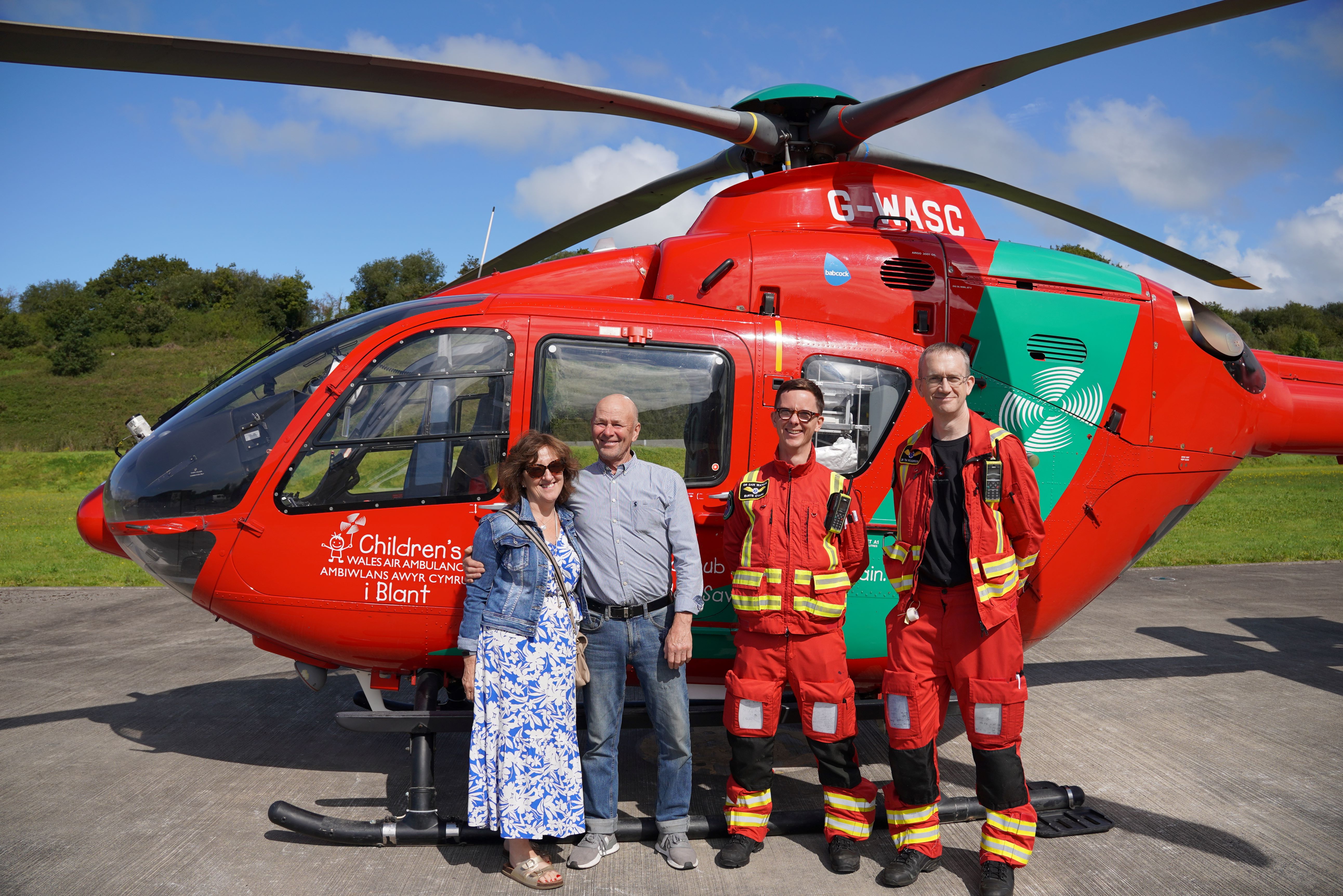 Brendan, Jayne and the medical crew