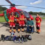 Kane Laville and Wales Air Ambulance crew